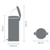 Pedalhink Brabantia newIcon 30 L Vit - Bild 2
