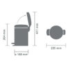 Pedalhink Brabantia newIcon 3L Mellow Yellow - Bild 4