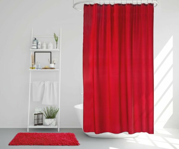 Duschdraperi Match Röd 200x240cm extra höjd