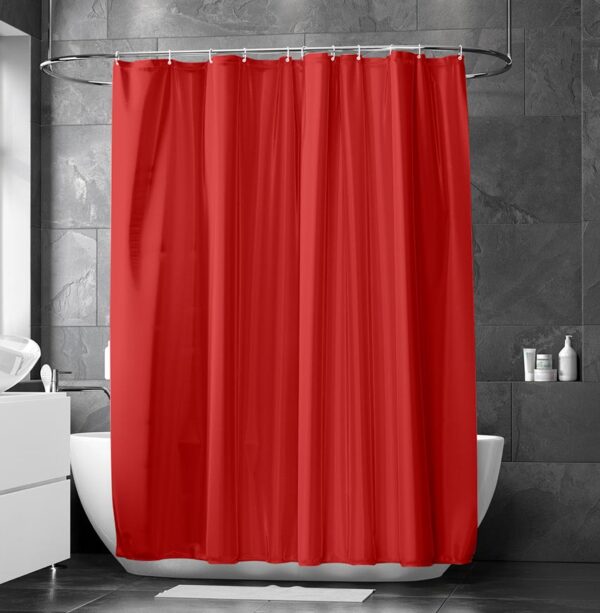 Duschdraperi Match Röd 200x240cm extra höjd