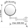 Sminkspegel på arm med förstoring 17 cm diameter - Bild 2