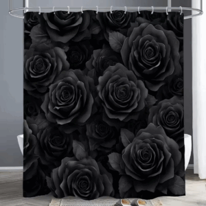 Duschdraperi Svarta rosor