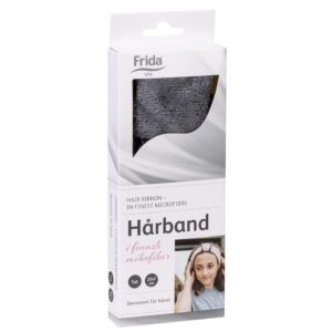 Hårband i mikrofiber, rosa eller grå.